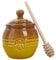 Porcelain Honey Pot, Ceramic Honey Jar Ceramic Honey Jar | Honey Container With Bee Decor Wood Dipper Wooden Stirring Stick And Sealing, Small Honey Container For Home And Kitchen Storage