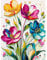 AIRDEA Fleurs Éclatantes Peinture Numero Adulte, DIY Kit Activité Manuelle Peinture Acrylique, Peinture par Numero Adulte avec Pinceaux et Acryliques pour la Décoration Maison 30x40 cm (Pas de Cadre)