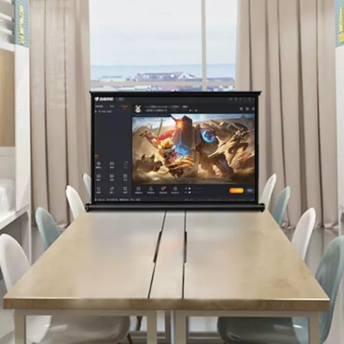 ZIUSFAC Tischplatte Projektionswand Mini Beamer Leinwand HD Leinwand 20 30 40 60 Zoll Projektionsvorhang Mobile Projektion Leinwand Für Business Freiluftkino(20-16:9)
