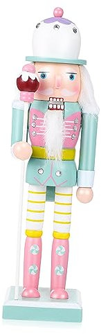 BCOATH Ornamente 25cm Soldat Kurt Weihnachtsdekor Holzspielzeug Für Jungen Und Mädchen