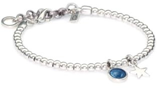 QOSS Armband ZOEY silber capriblau mit Stern