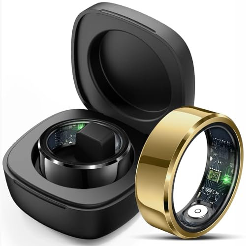 findtime Smart Ring Schrittzähler Smartring Android iOS Fitness Ring Tracker Smartringe für Damen Herren Herzfrequenzmessung 5ATM Wasserdicht Schlaftracker Smart Ring Fitnesstracker Gesundheitsring