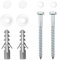 Set di bulloni di ancoraggio per bidet WC, kit di viti di fissaggio per WC, tappo bianco, kit di fissaggio a pavimento con rondelle in plastica, perno di fissaggio per WC, accessori di montaggio M6 x