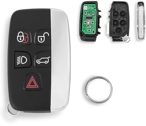 433MHZ For Land Rover Discovery 4 Evoque 5 Buttons Remote Car Key Fob Fccid: KOBJTF10A with PCF7945 Chip Key Ring