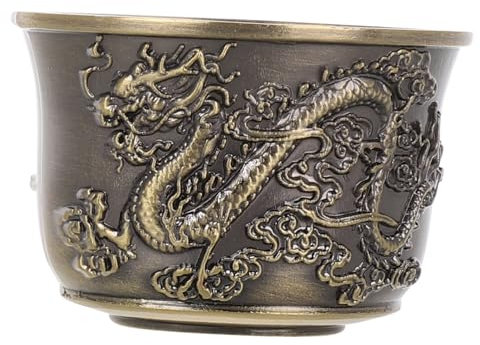 MAGICLULU Taza De Té De Dragón y Fénix Estilo Antiguo, Taza De Té China Con Grabado De Dragón, Ideal Para Beber Té En Casa o En El Salón, Taza De Agua Antigua Para Uso Doméstico