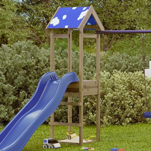 Lechnical Play Tower 52.5x46.5x195 cm Impregnated Wood Pine,Outdoor Kids Playhouse,Play Tower,Playground Equipment-845910