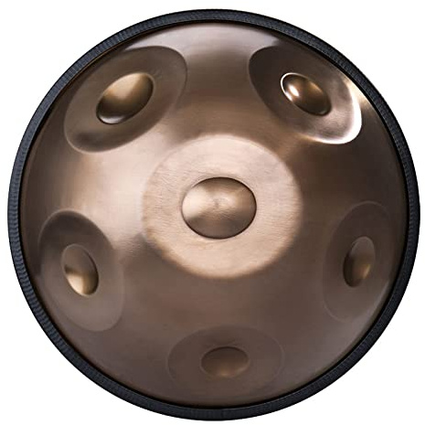 Hand Pan Drum Tongue Drum 6 Noten Handpan Drum D Moll Percussion Instrument - Perfekt für Yoga Meditation Anfänger - Inklusive Tragetasche und Drumsticks