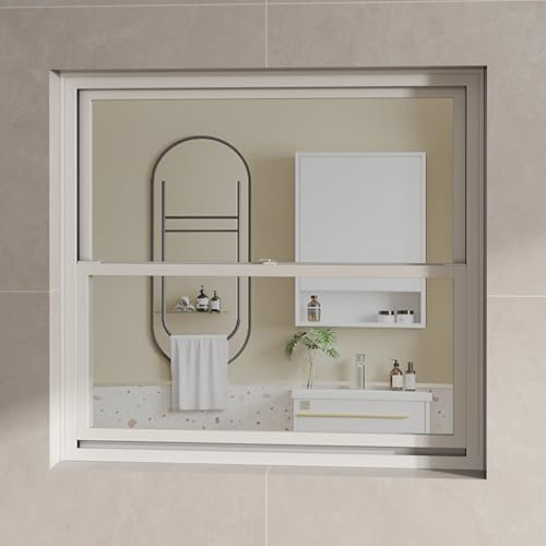 Mobilheim Aluminiumrahmen Badezimmer Belüftet Fenster 30 x 55 cm Push Pull Konzessionsfenster für Restaurant/Küche/Dach