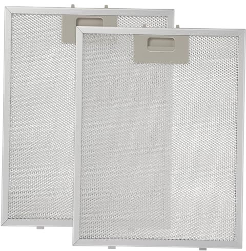 Housoutil 2pcs 260×320×9mm Range Hood Grease Filter, 3-layer Metal Mesh Cooker Hood Filter Replacement, Kitchen Oven Vent Grease Mesh Net for Stove Extractor
