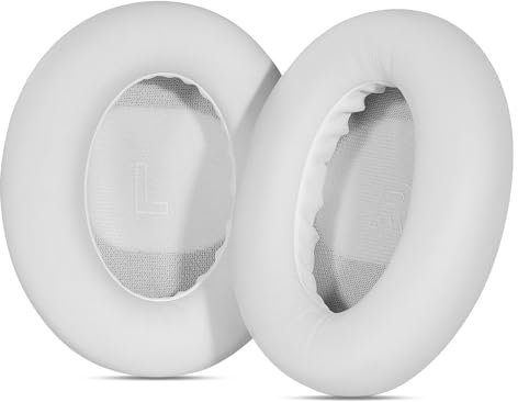 HAIZEEN Cuscinetti Auricolari Sostitutivi Compatibili con Cuffie Bose QC Ultra, QuietComfort Ultra Wireless Cuscinetti Auricolari Sostitutivi (Bianco) (Pelle Proteica/Memory Foam)