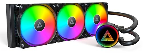 MONTECH LightFlow ARGB 360mm AIO CPU Liquid Cooler, Infinity Mirror, Black | Intel LGA1851/1700, AMD AM5/AM4, 3100RPM Pump, 3x Pre-Installed 120mm ARGB PWM Fans, ARGB Sync, 6-Year Warranty