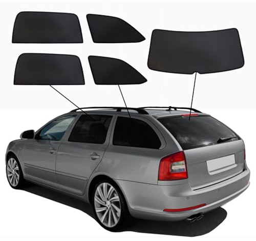 Premium SunClip Auto Sicht- & Sonnenschutz kompatibel mit Skoda Octavia 2 II 2004-2013 INKL Tasche