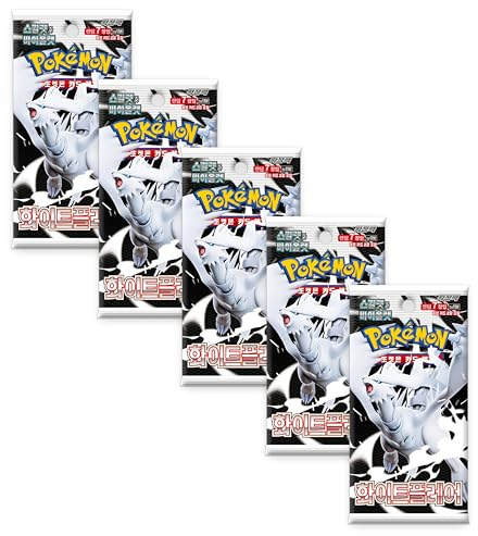 Pokemon TCG White Flare SV11W Korean Booster Packs x5 | Korean Pokémon Cards | Scarlet & Violet Series | 7 Cards per Pack | Titan Authenticated