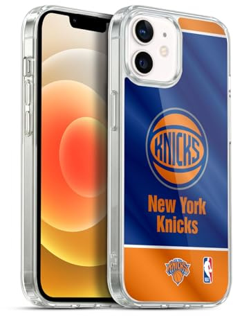 Head Case Designs Offizielle NBA Horizontalbanner New York Knicks Gelhülle [Militärischer Schutzgrad] Kompatibel Mit Apple iPhone 12 / iPhone 12 Pro Und Kompatibel Mit MagSafe