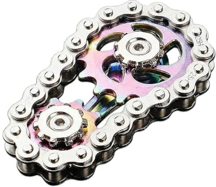 CATZUM Fidget Chain Toys, Linkage Bike Chain Design, Double Gears, Figity Drehen Fingerspiele, Langlebige glatten Lagern, Abbau von Stress und Angst, Fidget Spielzeug für Erwachsene und Kinder
