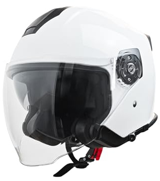 BOSERMEM Casco moto doppia visiera, certificato ECE 2206, sistema di ventilazione potenziato e sottogola a sgancio rapido, calotta anticaduta in ABS, fibbia a 7 sezioni