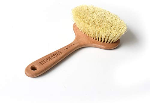 1541 London Dry Skin Body Brush with Long Cactus Bristles and Handle - Vegan Brush - Lymphatic Drainage Massager - Dry Body Brush for Skin Exfoliation