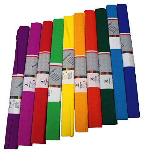 Staufen 617003 - Krepppapier 10 Rollen 50 x 250 cm, sortiert (30 Rollen)