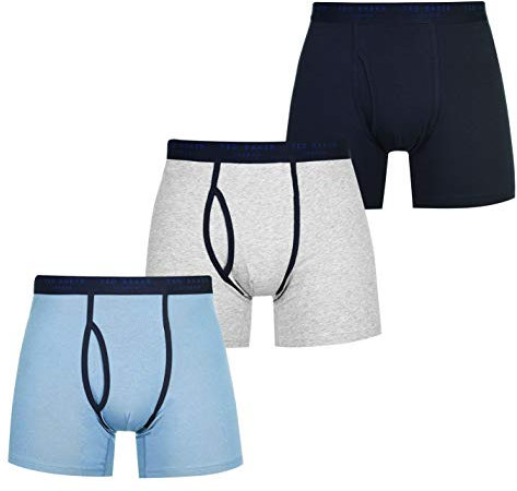 Ted Baker Herren 3er-Pack Boxer Briefs - Marine/Prov Blau/Grau Heidekraut - XL