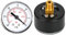 Manometro per vuoto manometri per pompa vuoto -30~0inHg 0~-1bar Misuratore di pressione con quadrante 1/8BSPT Manometro meccanico a doppia scala, per aria, Druckmessgeräte
