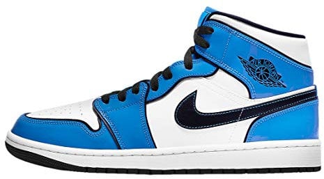 Jordan 1 Mid SE Signal DD6834 402 Herren-Sneaker, Blau, Schwarz-Weiß, Größe 46, Signalblau/Schwarz/Weiß, 46 EU