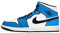 Jordan 1 Mid SE Signal DD6834 402 Herren-Sneaker, Blau, Schwarz-Weiß, Größe 46, Signalblau/Schwarz/Weiß, 46 EU
