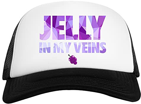 Jelly In My Veins Weiß Schwarz Unisex Baseball Cap White Black
