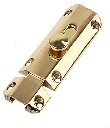 Polished Brass Door Bolt,Sliding Door Latch Safety Internal Doors Lock for Bathrooms Bedrooms Cupboards
