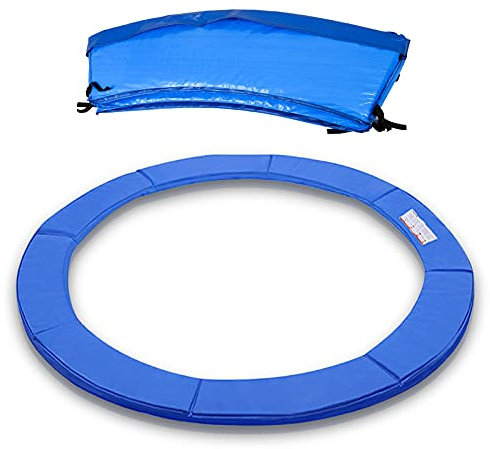 Einfeben Coussin de Protection Trampoline Ø244/305 cm Pour Trampoline Remplacement Housse de Protection PVC PE Résistant aux Rayons UV et Anti-déchirure Protection Bleu/Multicoloré