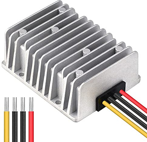 Cllena DC 8V-40V auf 13,8V 20A Automatischer Buck Boost Converter Step Down/Up Regler Spannungsreduzierer Konverter Wasserdicht Reguliert DC Netzteil für Golf Cart Club Auto LED-Licht