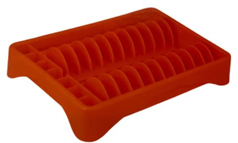 DataPrice Escurreplatos, Escurridor de Platos de Plástico, Escurreplatos para Cocina, Utensilios de Cocina, Almacenamiento Hogar 29x22cm (Naranja)