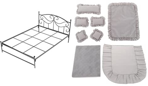 F Fityle Schmiedeeisen Bettsammlung Im Maßstab 1:6 für Puppenhaus Szenen Requisiten Ornamente