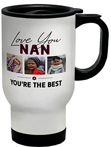 Shopagift Personalised Photo Travel Mug Cup Love You Nan You're The Best