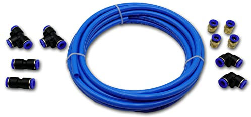 FESTO PUN-H 8x1,25 Polyurethan Pneumatikschlauch Inkl. T-Stück Verbinder Steckverschraubung 1/4 PU Schlauch