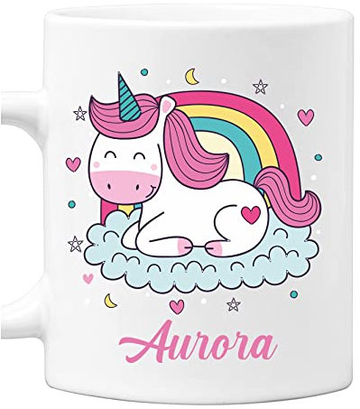 Incidiamo Tazza PERSONALIZZABILE unicorno - mamma e papà con il nome personalizzato - idea regalo