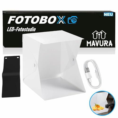 FOTOBOX Professionelles LED Fotostudio Faltbare Foto Box Studio