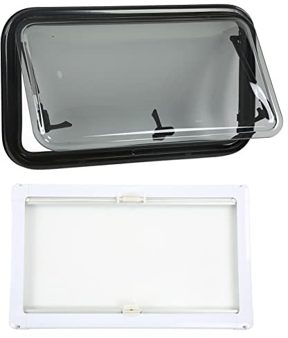 Ventana de RV, 730x430 Mm Ventana de Empuje hacia Afuera de RV Ventana de Empuje hacia Afuera de Doble a con Parasol de Pantalla para Caravanas Remolques Autocaravanas