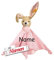 Steiff Hoppel Hase Schmusetuch mit Namen Kuscheltuch, 100% Bio Baumwolle, 28 cm (Rosa)