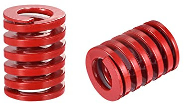 sourcing map 3D Drucker Form Feder 2Stk TM 20mm OD 25mm lange Spiralprägung mittlere Kompressionsform Form Federn für 3D Drucker elektrisch Teil Rot