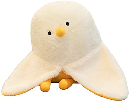 PERZOE Mango Duck Kuscheltier Plüschkissen Süße Mango Duck Plüschtier Weiches Dekokissen für Kinder Jungen Mädchen Gelb 55 cm