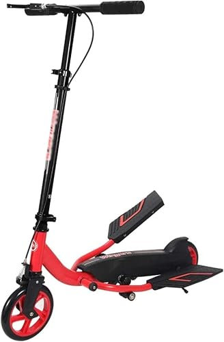 Mobilitätsroller, Roller für Erwachsene, Zweirad-Roller, geeignet für Junge Erwachsene, faltbares Leichtgewicht, EIN-Fuß-Roller, Rutschfester Tretroller (Color : Black)