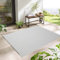 Taracarpet Outdoor & Indoor Teppich wetterfest Wohnzimmer Balkon Küchenteppich Flachgewebe Columbia Sisaloptik mit Bordüre Creme 200x280 cm