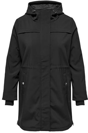 ONLY Carmakoma female Langer Parka Kapuze Gerippte Ärmelbündchen Mantel