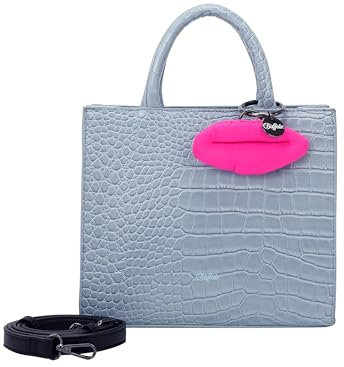 Buffalo Damen Big Boxy Collection Croco Dreamy Blue Shopper