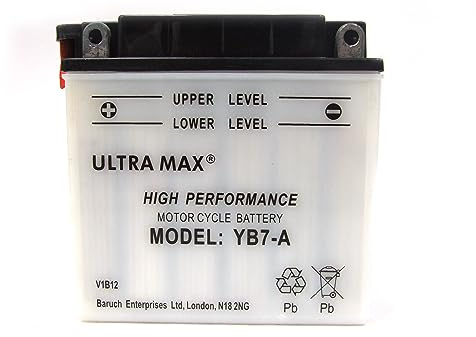 UltraMax YB7-A, 12V 8AH 90 CCA Motorbike Motorcycle Battery