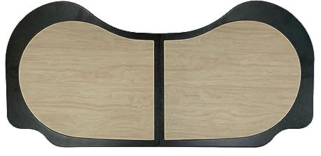 SWTHM Minimalistisches schwarzes Auto-Tablett, faltbarer Auto-Laptop-Tisch für Modell 3 Modell Y, Türhalterung, Leder PVC + PU, 71 x 35,5 cm