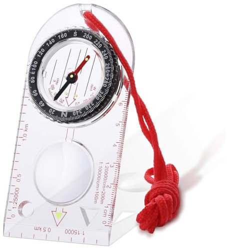 Tadipri Outdoor Kompass Zum Wandern Mit Einstellbarer Neigung Für Expedition Karte Lesen Navigation Orientierungslauf Leuchtend Militär Kompass Marschkompass Für Camping(117Mm*56Mm)