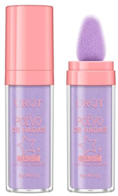 Polvo De Hadas Fairy Highlighter Patting Powder Face Body Brightens Blusher Waterproof Smooth Highlighter Festival Party Makeup (1, #04 Fantasy Purple, 01)