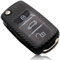 FOAMO Coque de protection pour clé de voiture compatible avec VW Golf 6, SEAT, Skoda - En TPU - Noir carbone