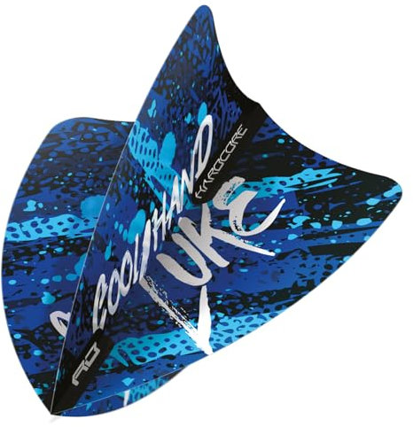 RED DRAGON Luke Humphries World Champion Blue Freestyle Dart Flights, 3 Sets pro Packung (9 Dart-Flights insgesamt)